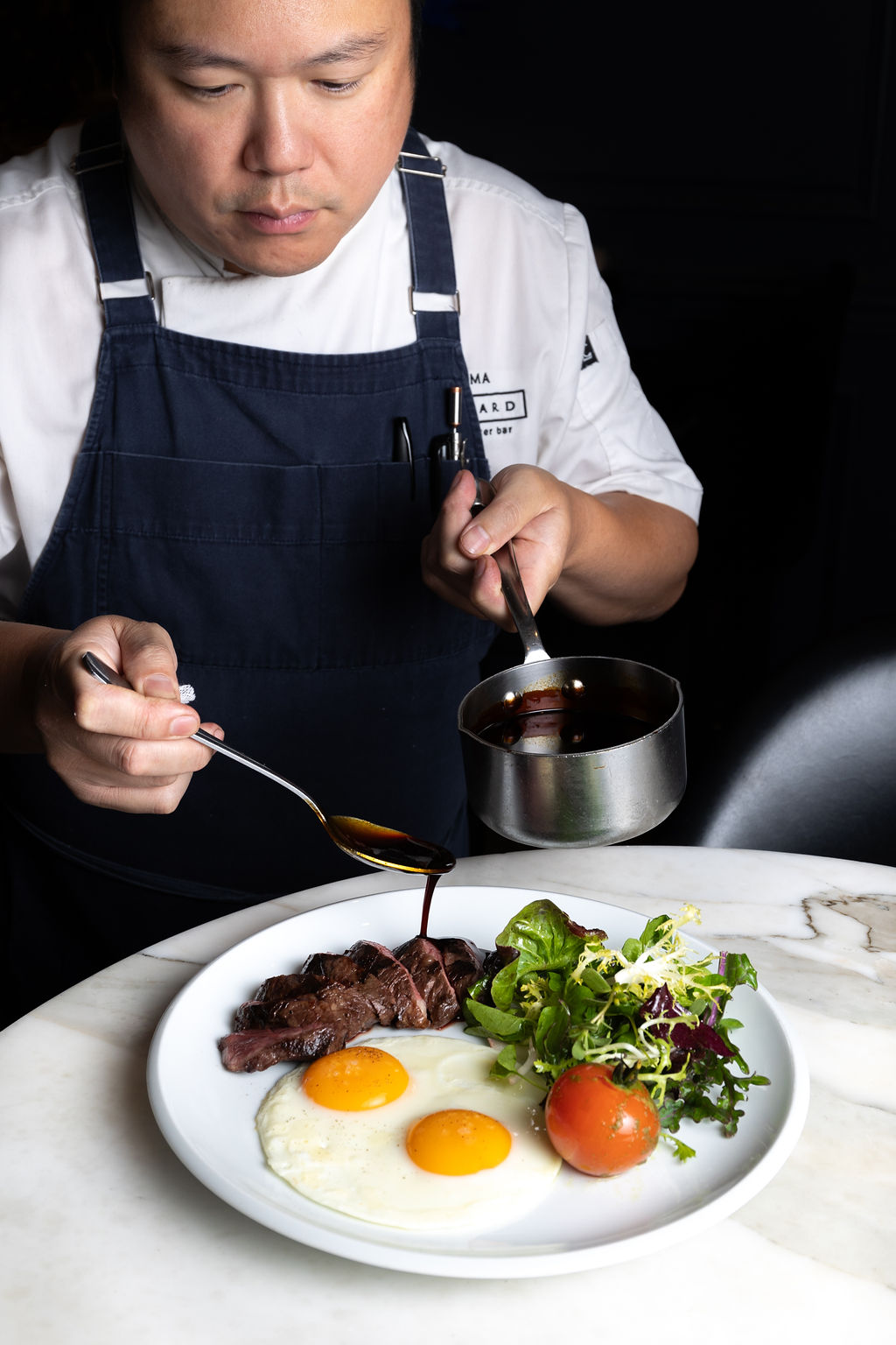 Best weekend brunch downtown at Sutton Place Hotel Vancouver, steak and eggs at Boulevard Kitchen and Oyster Bar